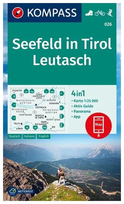 Kompass Carte Randonnée 026 Seefeld En Tirol, Leutasch 3 Kompass Carte Randonnée 026 Seefeld En Tirol, Leutasch