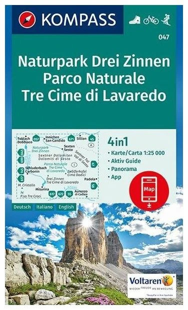 Kompass Carte Randonnée 047 Parc Naturel Drei Zinnen 3 Kompass Carte Randonnée 047 Parc Naturel Drei Zinnen