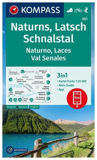 Kompass Carte Randonnée 051 Naturns, Latsch, Schnalstal / Naturno, Laces, Val Senales 3 Kompass Carte Randonnée 051 Naturns, Latsch, Schnalstal / Naturno, Laces, Val Senales