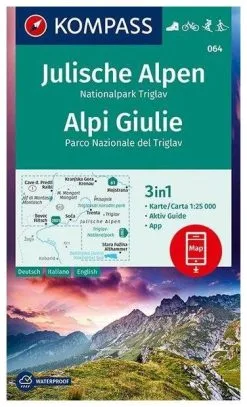 Kompass Carte Randonnée 064 Julische Les Alpes, Parc National Triglav