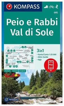 Kompass Carte Randonnée 095 Peio E Rabbi, Val DO Sole