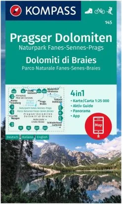 Kompass Carte Randonnée 145 Pragser Dolomites