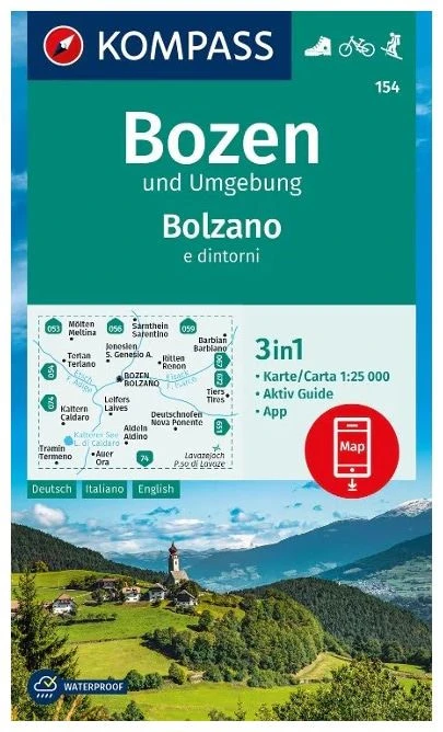Kompass Carte Randonnée 154 Bozen En Environs 3 Kompass Carte Randonnée 154 Bozen En Environs