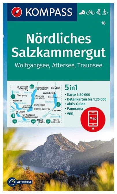 Kompass Carte Randonnée 18 Nordliches Salzkammergut 3 Kompass Carte Randonnée 18 Nordliches Salzkammergut