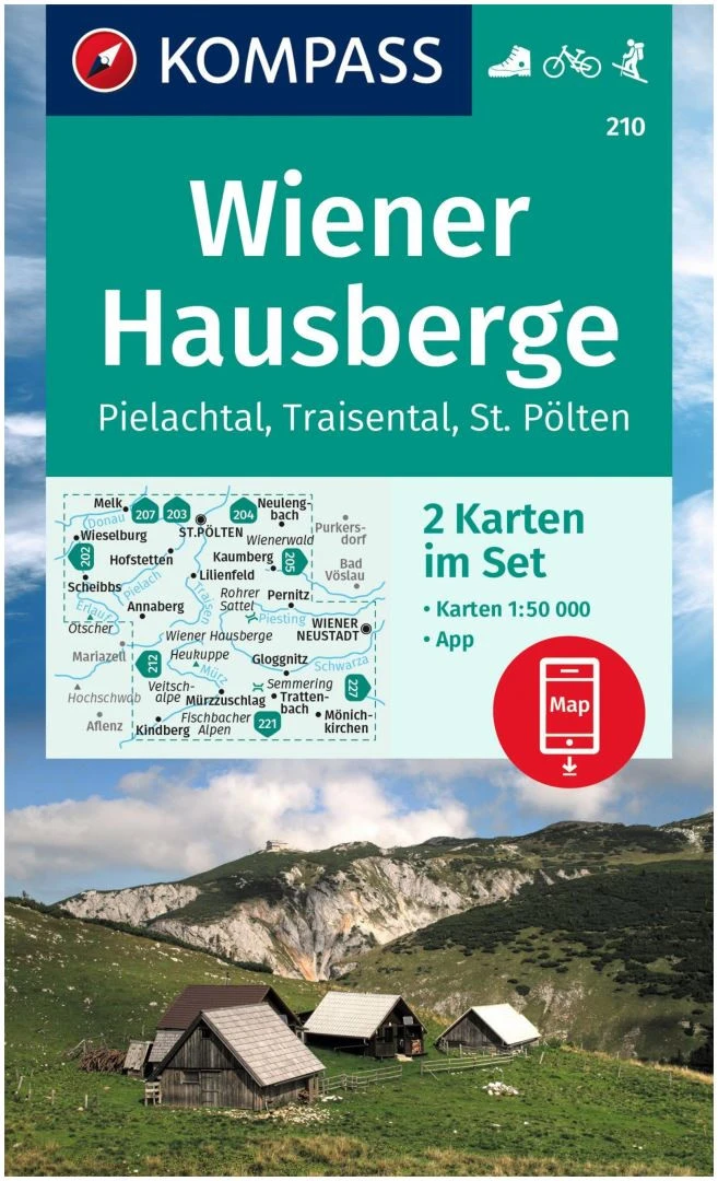 Kompass Carte Randonnée 210 Wiener Hausberge, Pielachtal, Traisental 3 Kompass Carte Randonnée 210 Wiener Hausberge, Pielachtal, Traisental