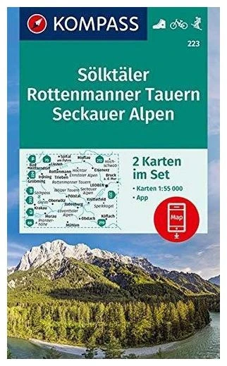 Kompass Carte Randonnée 223 Sölktäler, Rottenmanner Tauern, Seckauer Les Alpes 3 Kompass Carte Randonnée 223 Sölktäler, Rottenmanner Tauern, Seckauer Les Alpes