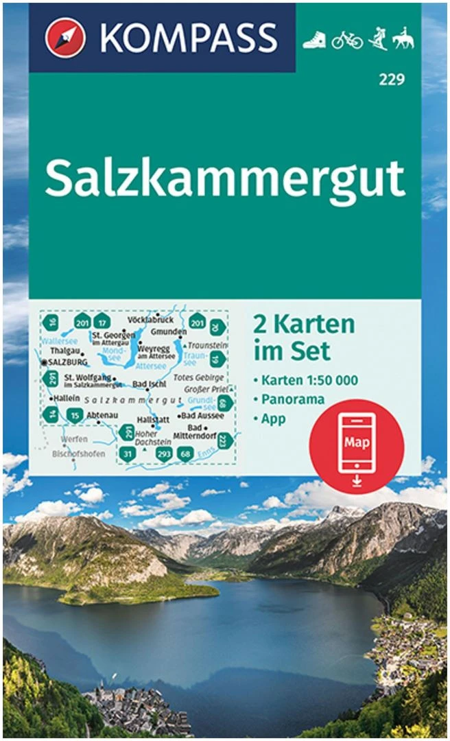 Kompass Carte Randonnée 229 Salzkammergut 3 Kompass Carte Randonnée 229 Salzkammergut