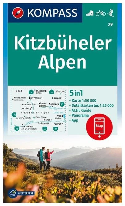 Kompass Carte Randonnée 29 Kitzbüheler Les Alpes 3 Kompass Carte Randonnée 29 Kitzbüheler Les Alpes
