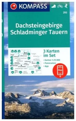 Kompass Carte Randonnée 293 Dachsteingebirge, Schladminger Tauern