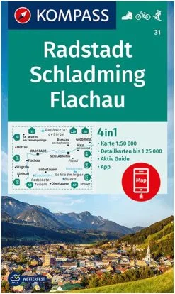 Kompass Carte Randonnée 31 Radstadt, Schladming, Flachau