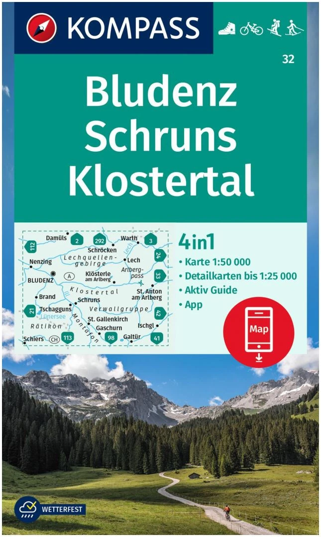 Kompass Carte Randonnée 32 Bludenz, Schruns, Klostertal 3 Kompass Carte Randonnée 32 Bludenz, Schruns, Klostertal