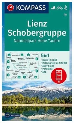 Kompass Carte Randonnée 48 Lienz, Schobergruppe, Parc National Hautes Tauern