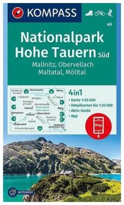 Kompass Carte Randonnée 49 Parc National Hautes Tauern Sud