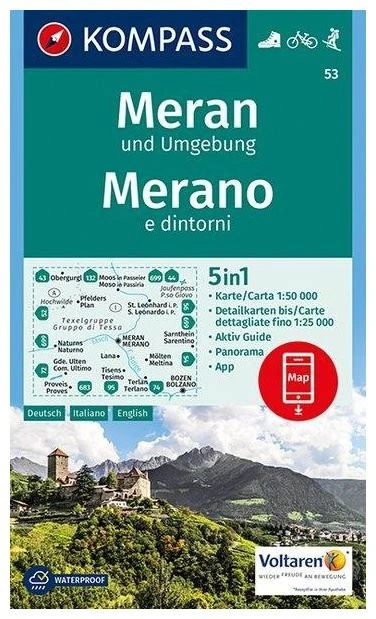 Kompass Carte Randonnée 53 Meran En Environs, Merano 3 Kompass Carte Randonnée 53 Meran En Environs, Merano