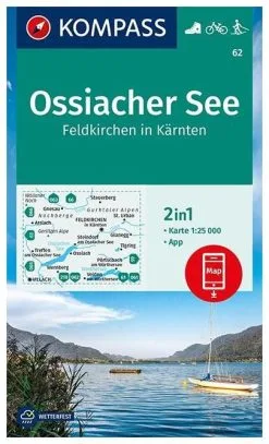 Kompass Carte Randonnée 62 Ossiacher See, Feldkirchen En Kärnten