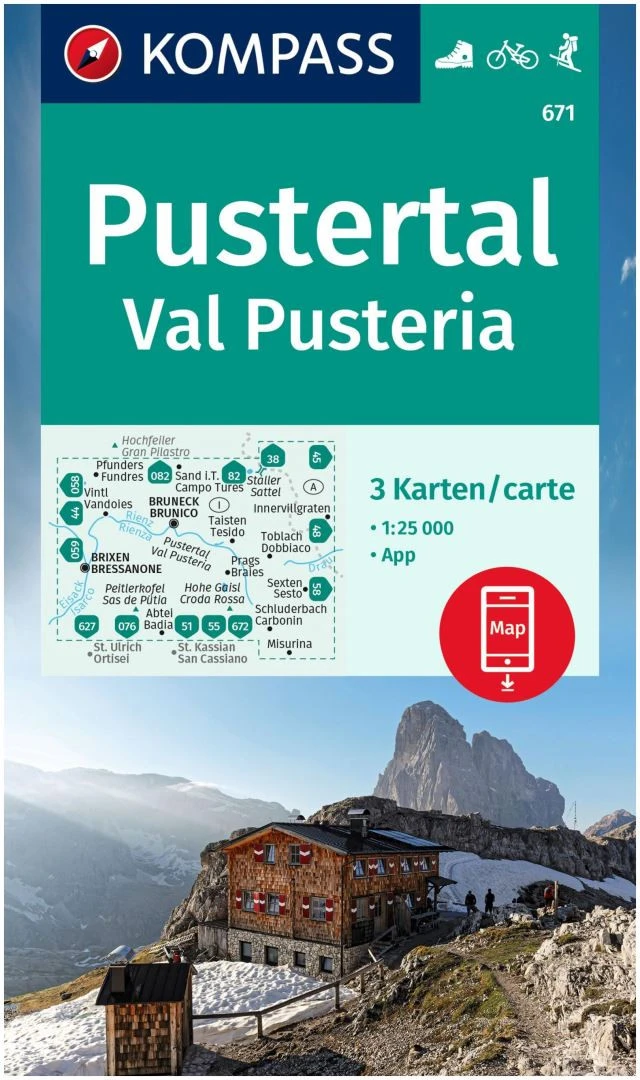 Kompass Carte Randonnée 671 Pustertal / Val Pusteria 3 Kompass Carte Randonnée 671 Pustertal / Val Pusteria