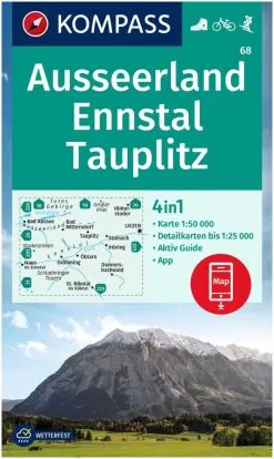 Kompass Carte Randonnée 68 Ausseerland, Ennstal, Tauplitz