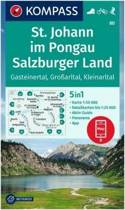 Kompass Carte Randonnée 80 St.Johann, Salzburger Land
