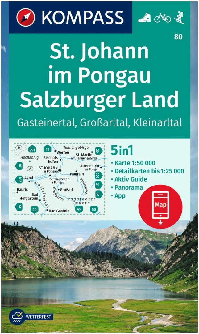 Kompass Carte Randonnée 80 St.Johann, Salzburger Land 3 Kompass Carte Randonnée 80 St.Johann, Salzburger Land
