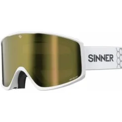 Sinner Sin Valley+ -Masque De Ski sinner sin valley matte white gold mirror one size matte white gold mirror 0